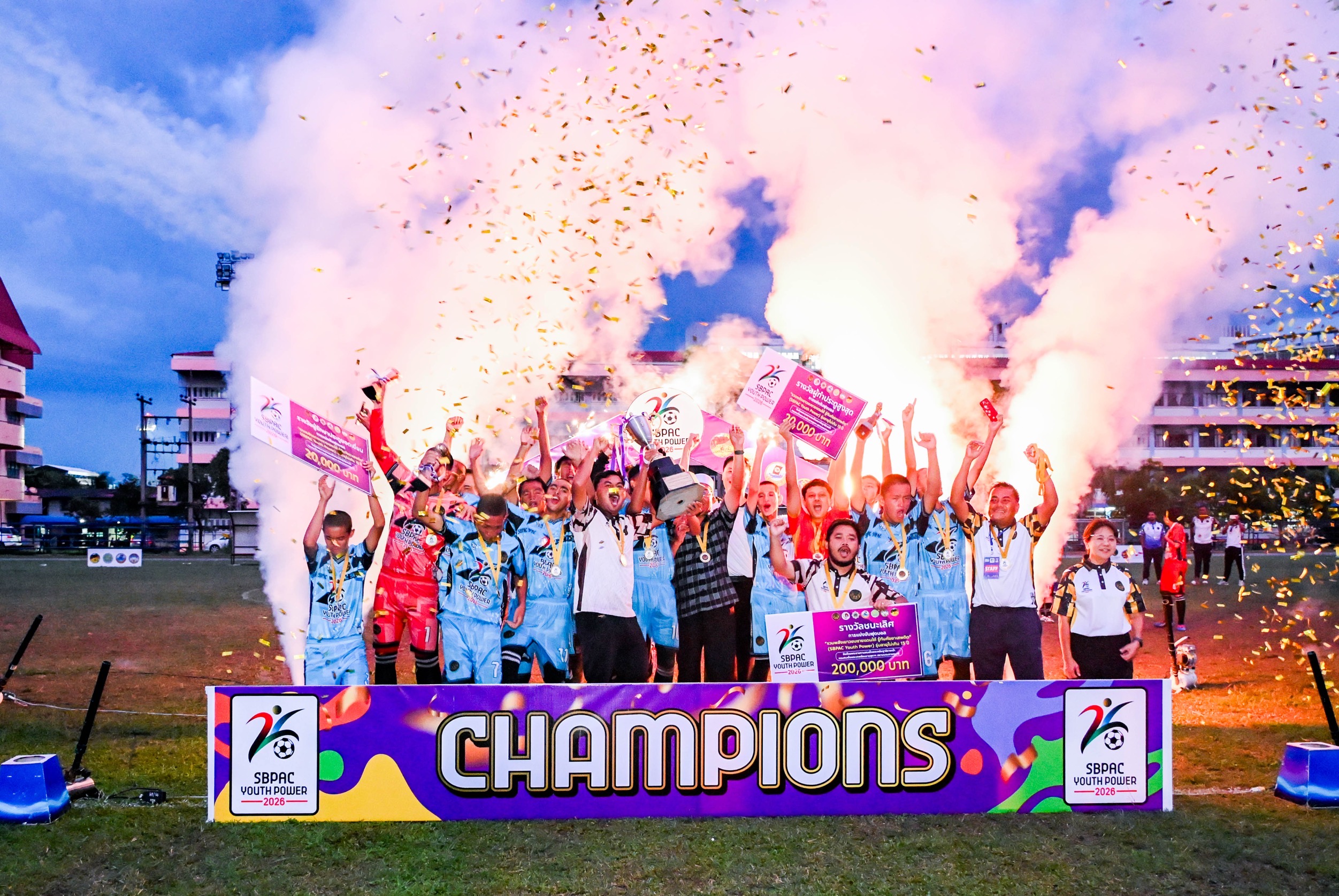 ‘มายอ’ ฟอร์มดุ ชนะ ‘ทุ่งยางแดง’ 4-0 คว้าแชมป์ ‘SBPAC Youth Power 2026’ รับถ้วยพระราชทานฯ พร้อมเงินรางวัล 2 แสนบาท